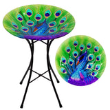 Glass Bird Bath Table
