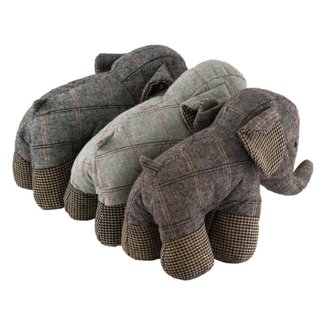 Tartan Elephant Door Stopper by The Magic Toy Shop - UKBuyZone