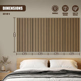 Set of 4 Wall Panels, 60 x 30 cm