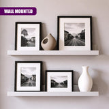 White Wall Hanging Shelf 45 cm Pack 2