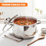 Stainless Steel Stock Pot with Lid - 16 L