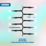 300 LED Cluster Christmas Lights - Cool White