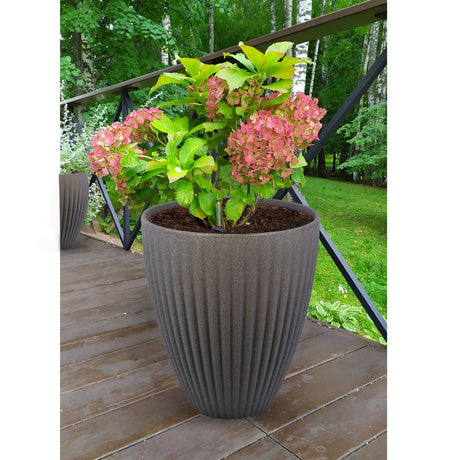 Large Grey Round Planter by GEEZY - UKBuyZone