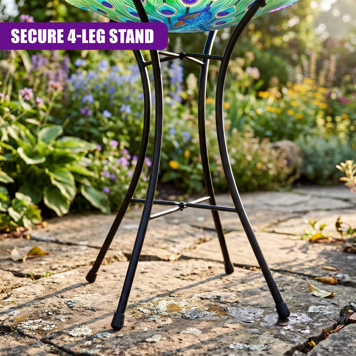 Glass Bird Bath Table
