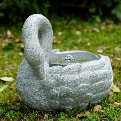 Swan Water Feature With Led Lights by GEEZY - UKBuyZone
