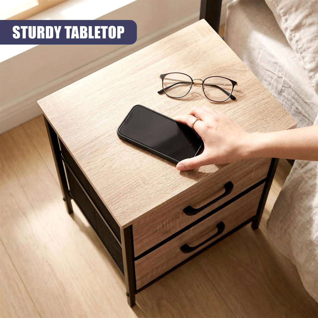 2 Tier Bedside Table