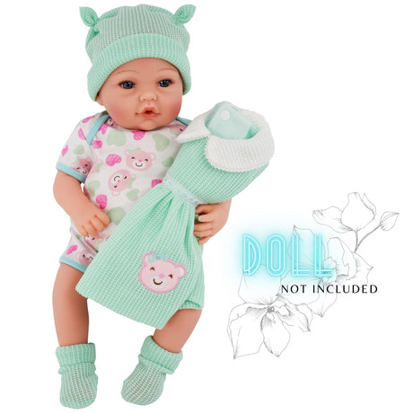 BiBi Outfits - Reborn Doll Clothes (Mint Dress) (50 cm / 20") by BiBi Doll - UKBuyZone