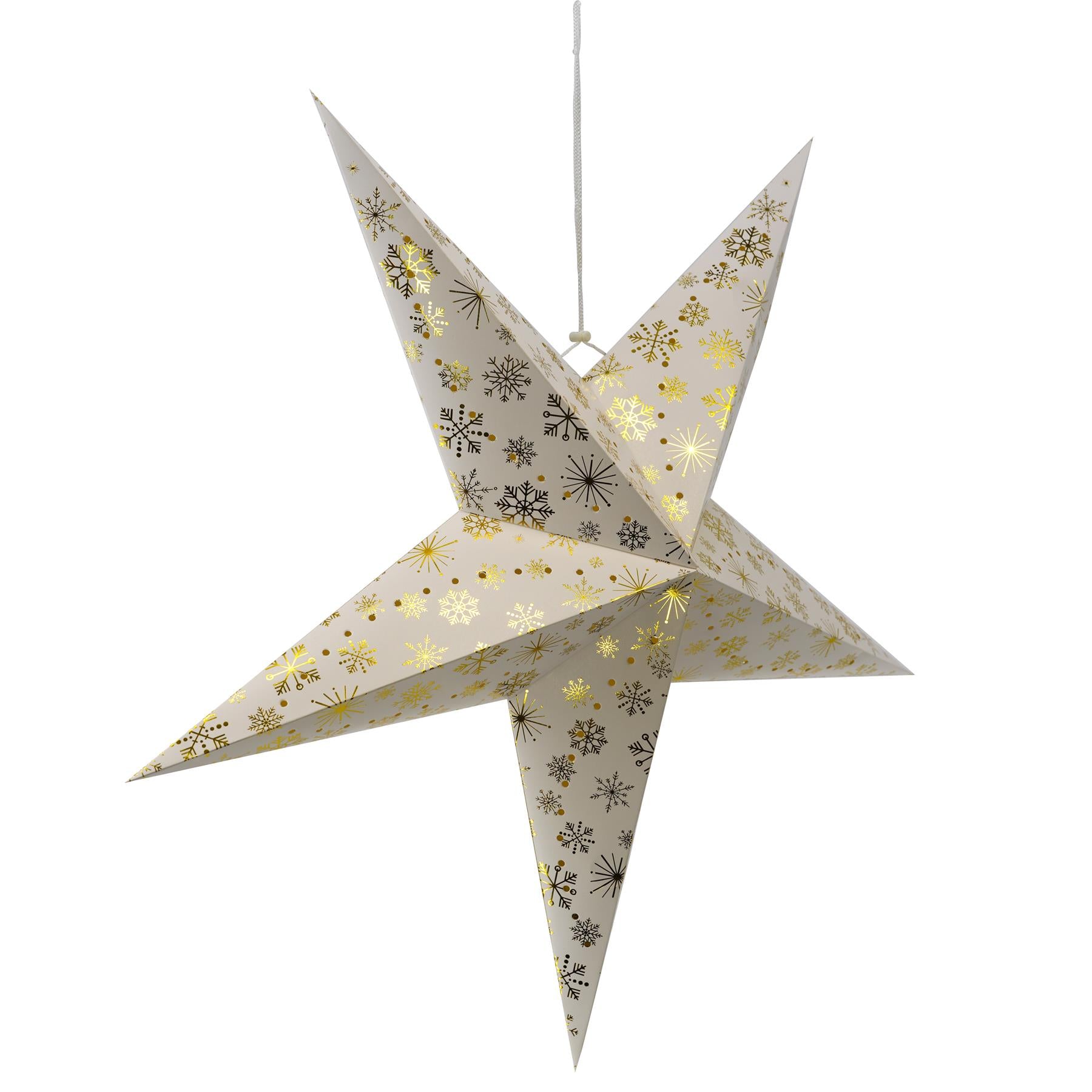 75 cm LED Hanging Paper Star Lantern by Geezy - UKBuyZone