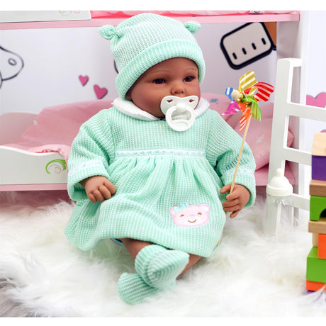 BiBi Outfits - Reborn Doll Clothes (Mint Dress) (50 cm / 20") by BiBi Doll - UKBuyZone