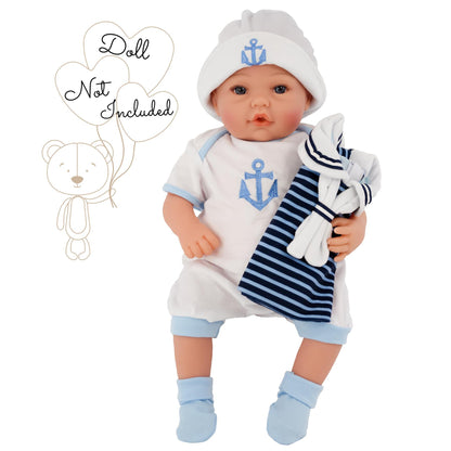 BiBi Outfits - Reborn Doll Clothes (Sailor) (50 cm / 20") by BiBi Doll - UKBuyZone