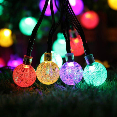 50 Crystal Ball Solar String Lights by Geezy - UKBuyZone