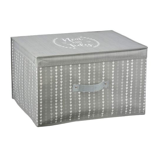 Grey Hearts Large Storage Box by The Magic Toy Shop - UKBuyZone