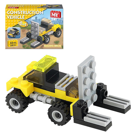 Construction Vehicles Building Bricks 2 in 1 by The Magic Toy Shop - UKBuyZone