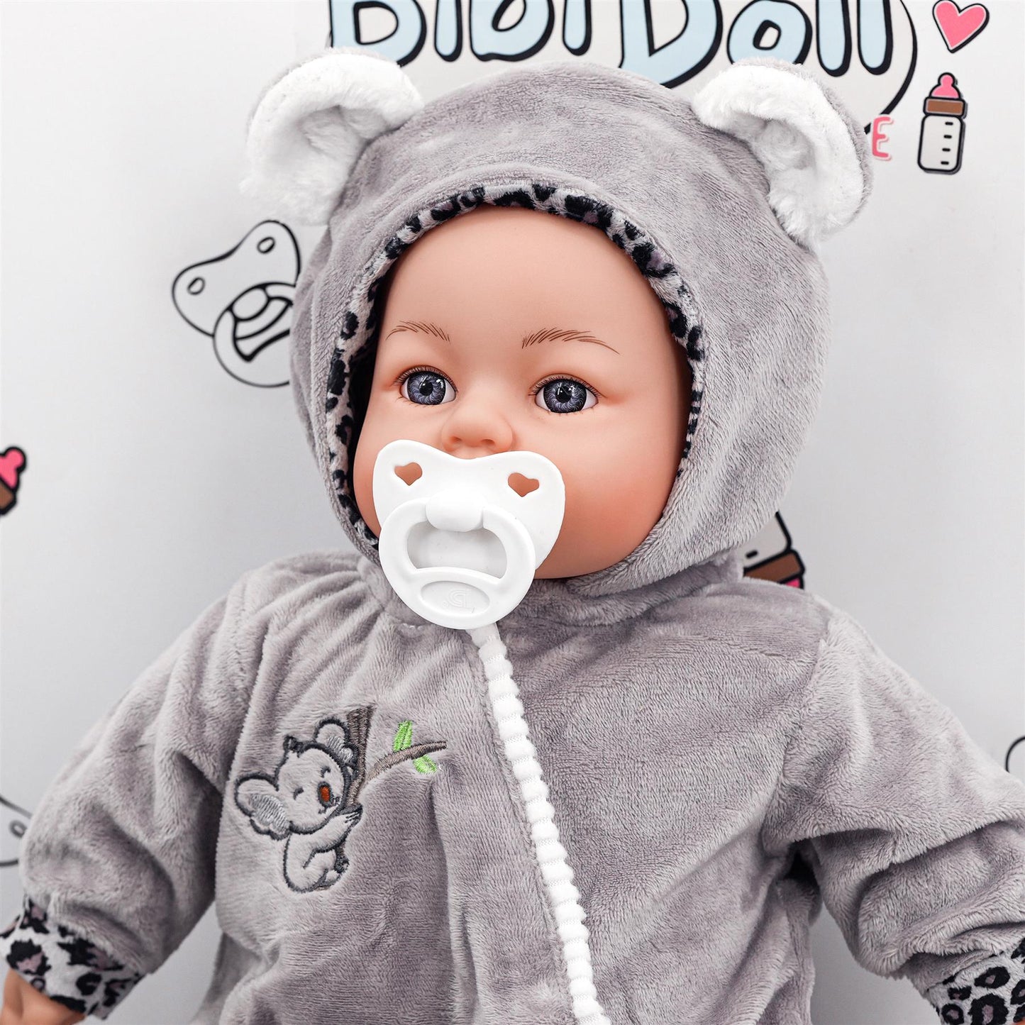 18” Boy Doll Grey and Stripy Clothes Set by BiBi Doll - UKBuyZone