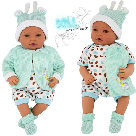 BiBi Outfits - Reborn Doll Clothes (Mint Jacket) (50 cm / 20") by BiBi Doll - UKBuyZone