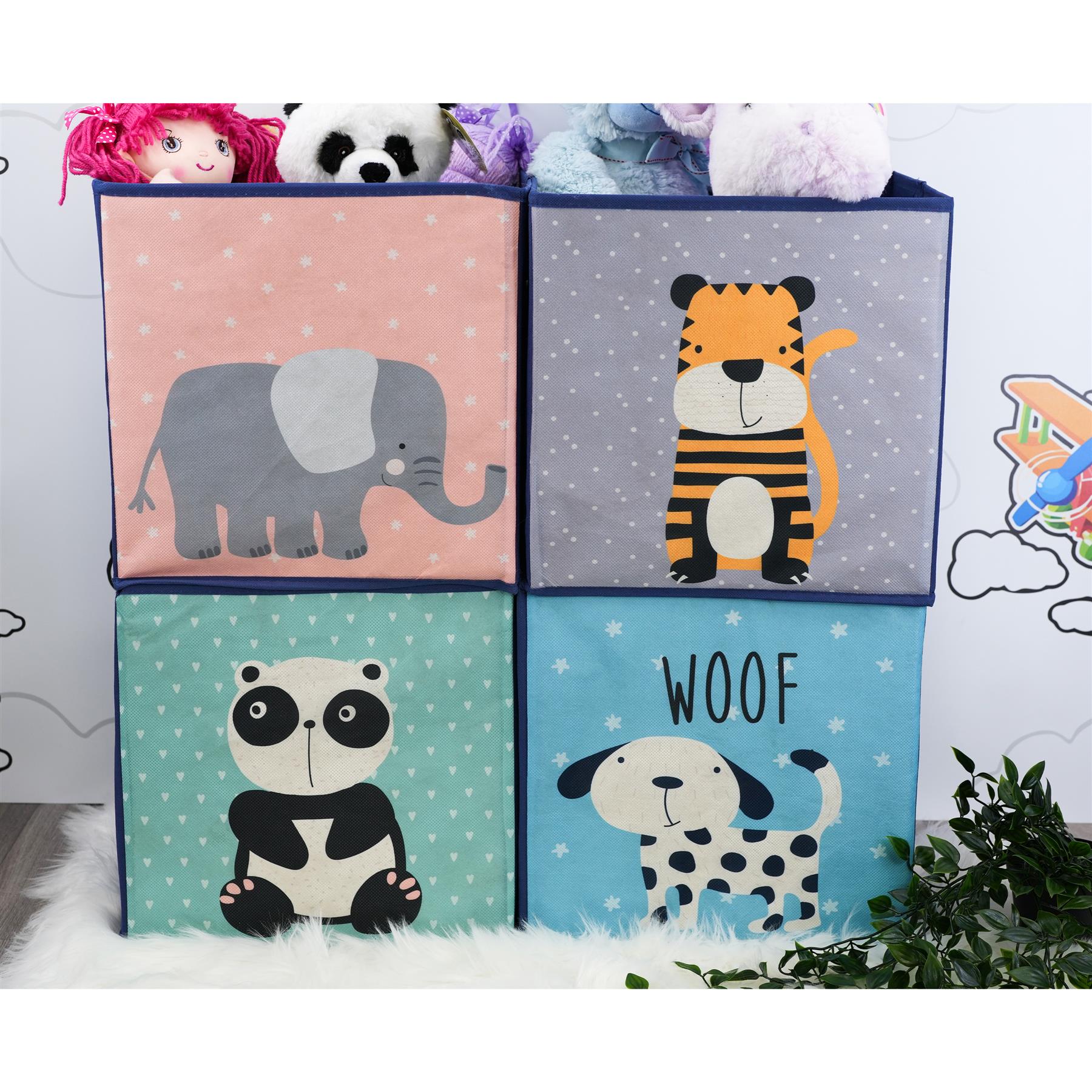 Set of 4 Animal Design Storage Boxes by UKbuyzone - UKBuyZone