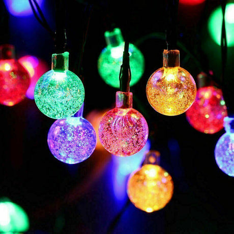 50 Crystal Ball Solar String Lights by Geezy - UKBuyZone