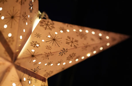 75 cm LED Hanging Paper Star Lantern by Geezy - UKBuyZone