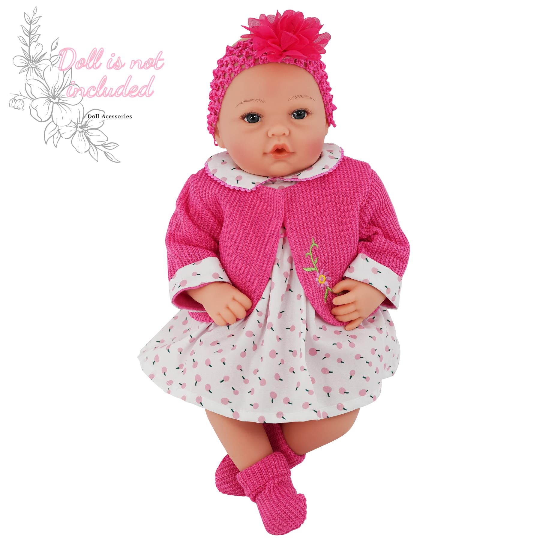BiBi Outfits - Reborn Doll Clothes (Hot Pink) (50 cm / 20") by BiBi Doll - UKBuyZone