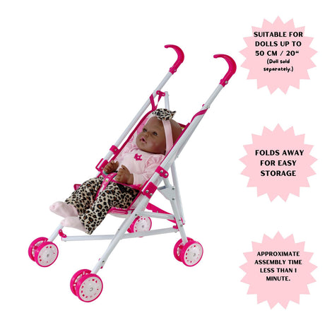 Baby Dolls Stroller - Pink by BiBi Doll - UKBuyZone