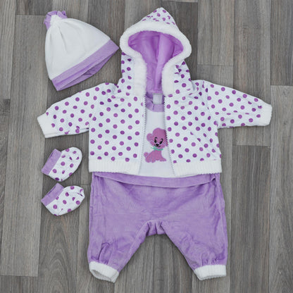 18" Baby Doll Pink and Purple Clothes Set by BiBi Doll - UKBuyZone