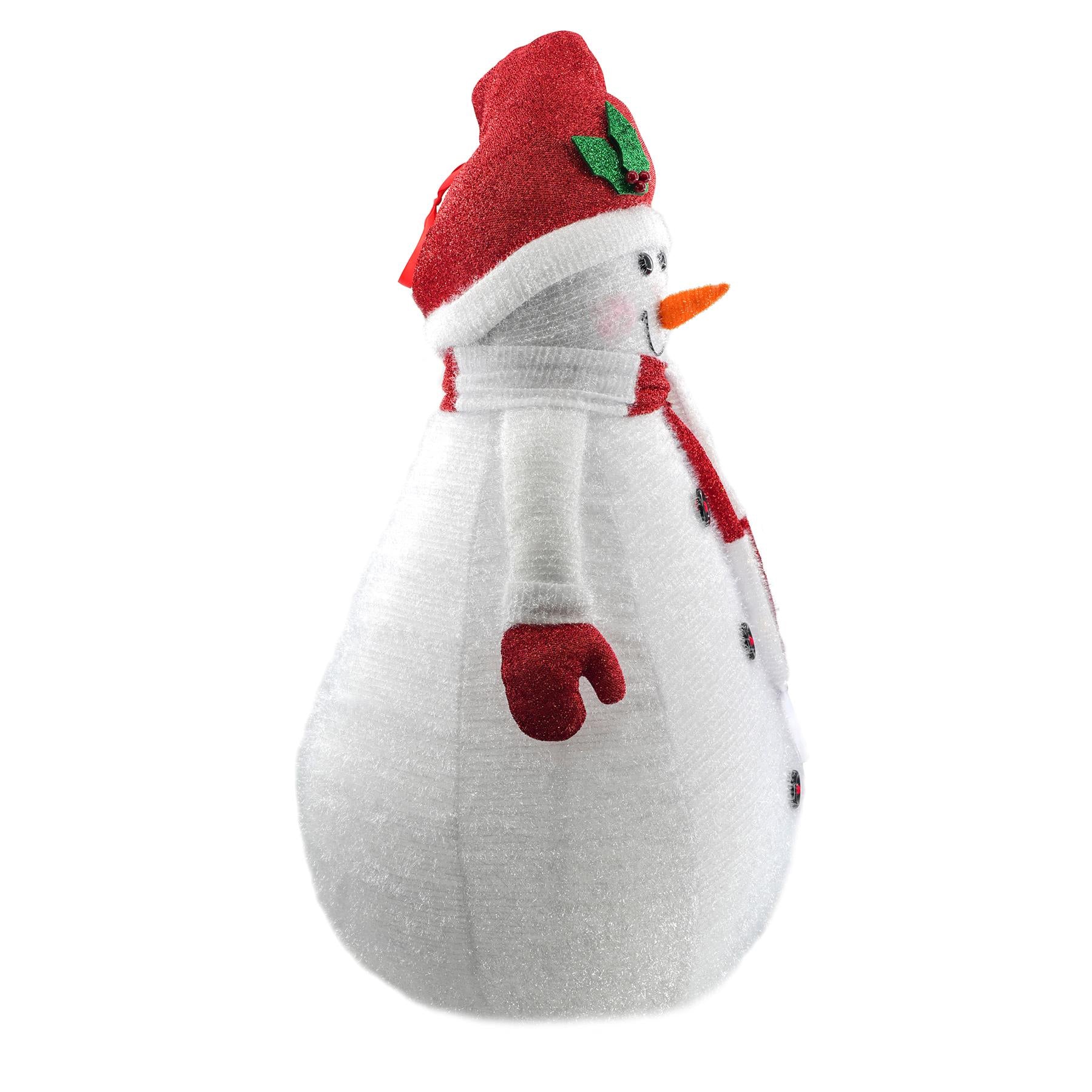 Collapsible Snowman Christmas Decoration with LED lights by The Magic Toy Shop - UKBuyZone