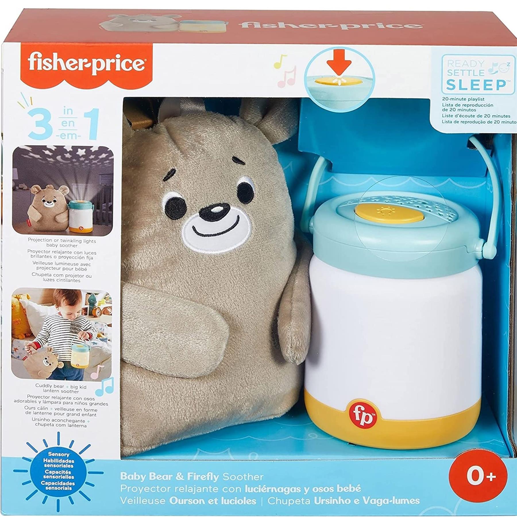 Twinkle Teddy Firefly Soother With Calming Music by Fisher Price - UKBuyZone