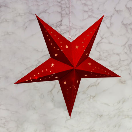 45 cm Red Velvet Star by Geezy - UKBuyZone