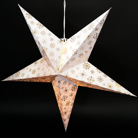 75 cm LED Hanging Paper Star Lantern by Geezy - UKBuyZone