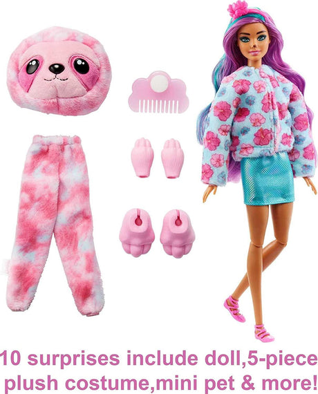 Barbie Cutie Reveal Doll with Sloth Plush by Barbie - UKBuyZone