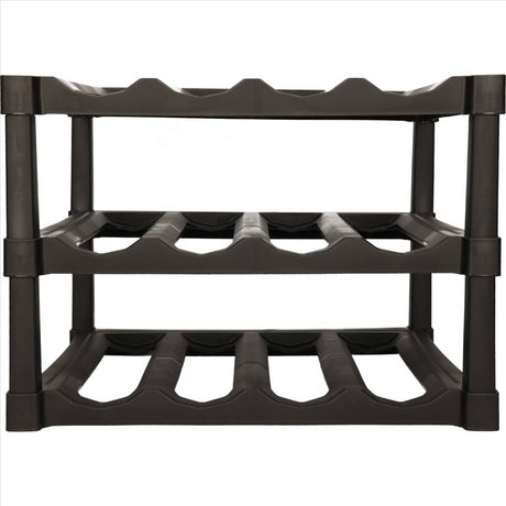 3 Tier Stackable 12 Bottle Wine Storage Rack by Geezy - UKBuyZone