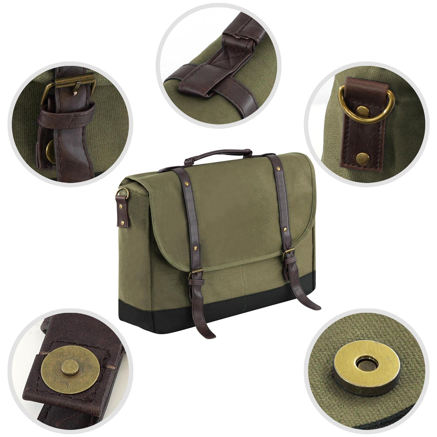 Laptop Shoulder Bag (Khaki) by GEEZY - UKBuyZone