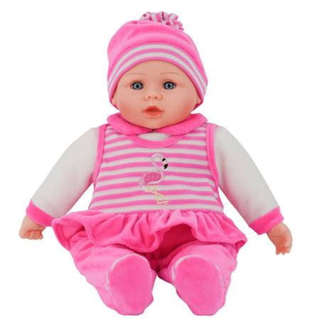 16” Baby Girl Doll With Extra Boy Outfit,Sounds,Feeding Set & Magic Bottle by BiBi Doll - UKBuyZone