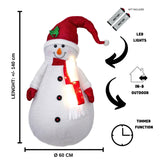 Collapsible Snowman Christmas Decoration with LED lights by The Magic Toy Shop - UKBuyZone