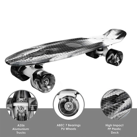 Retro Skateboard Black by The Magic Toy Shop - UKBuyZone