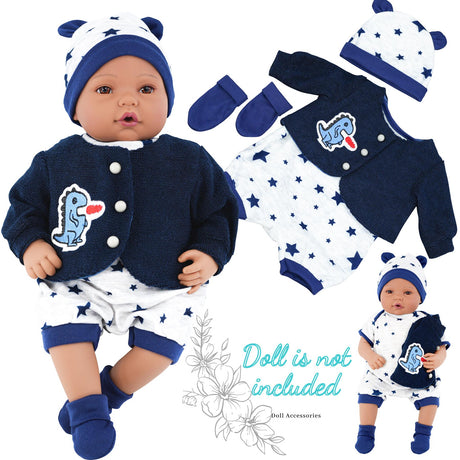 BiBi Outfits - Reborn Doll Clothes (Navy) (50 cm / 20") by BiBi Doll - UKBuyZone