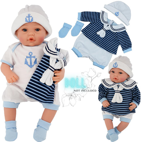 BiBi Outfits - Reborn Doll Clothes (Sailor) (50 cm / 20") by BiBi Doll - UKBuyZone