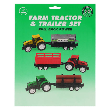 Farm Tractor and Trailer Playset by The Magic Toy Shop - UKBuyZone