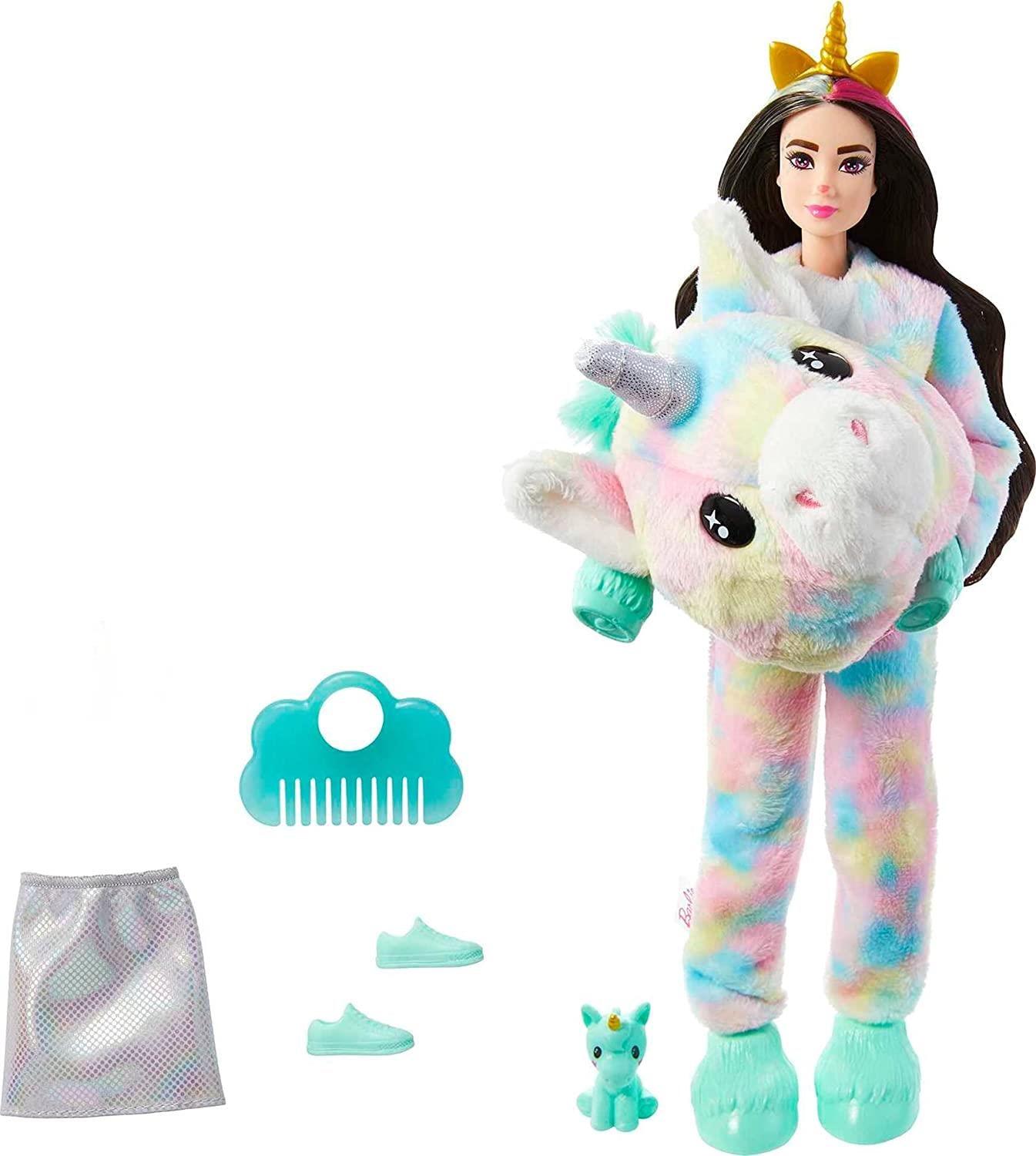 Barbie Cutie Reveal Doll with Unicorn Plush by Barbie - UKBuyZone
