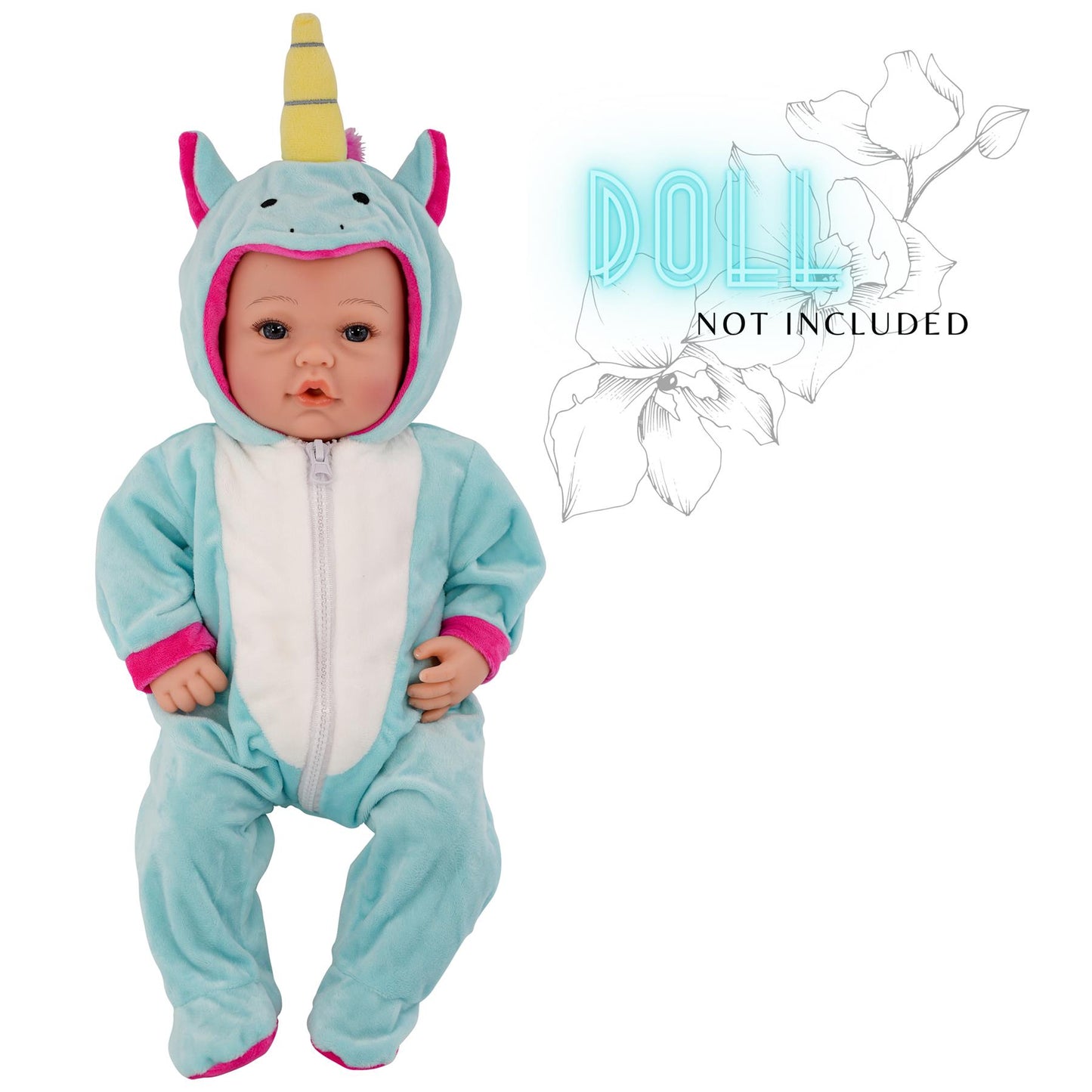 BiBi Outfits - Reborn Doll Clothes (Unicorn) (50 cm / 20") by BiBi Doll - UKBuyZone