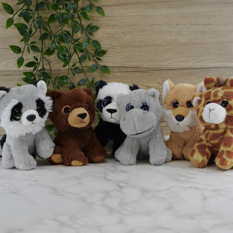 Set of 6 Soft Plush Animals Toys by The Magic Toy Shop - UKBuyZone