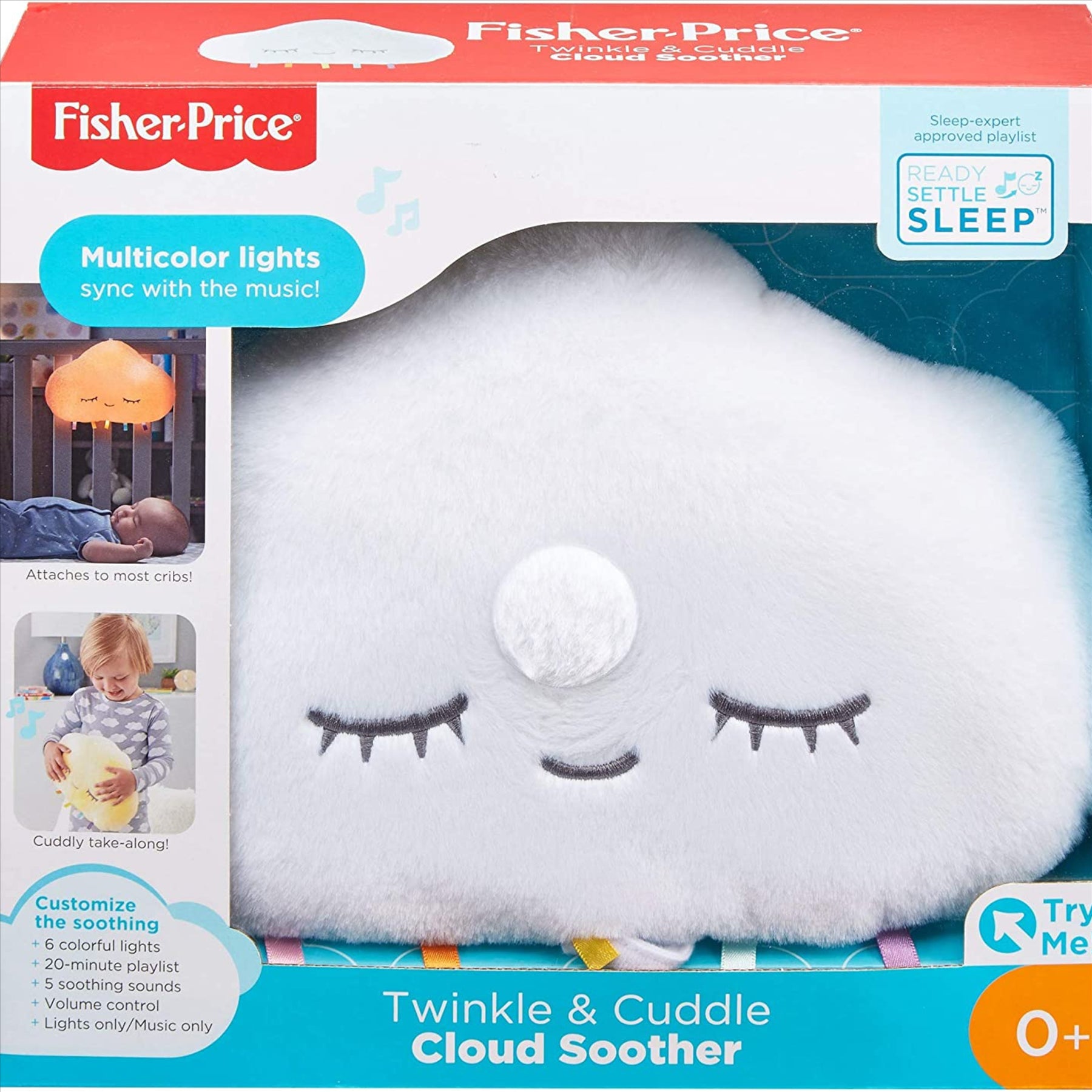Fisher Price Twinkle & Cuddle Cloud Soother, Baby Light-Up Cot Mobile with Music by Fisher Price - UKBuyZone