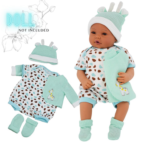 BiBi Outfits - Reborn Doll Clothes (Mint Jacket) (50 cm / 20") by BiBi Doll - UKBuyZone