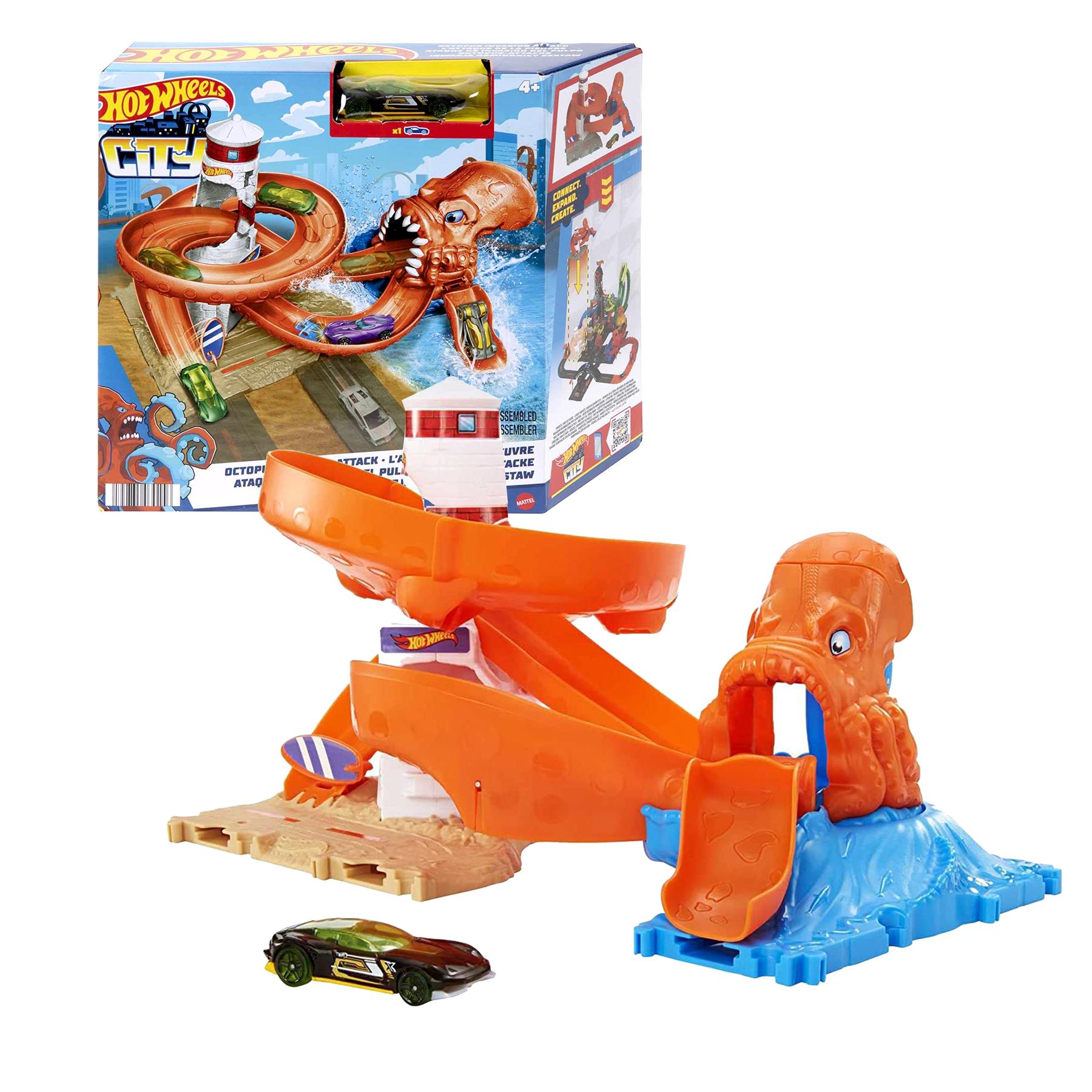 Hot Wheels City Wreck & Ride Octopus Invasion Playset by Hot Wheels - UKBuyZone
