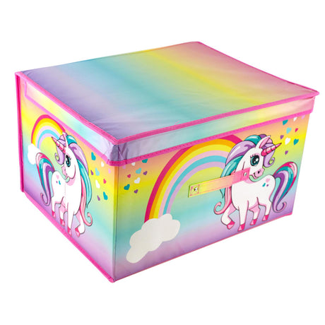 Rainbow Unicorn Storage Box by The Magic Toy Shop - UKBuyZone