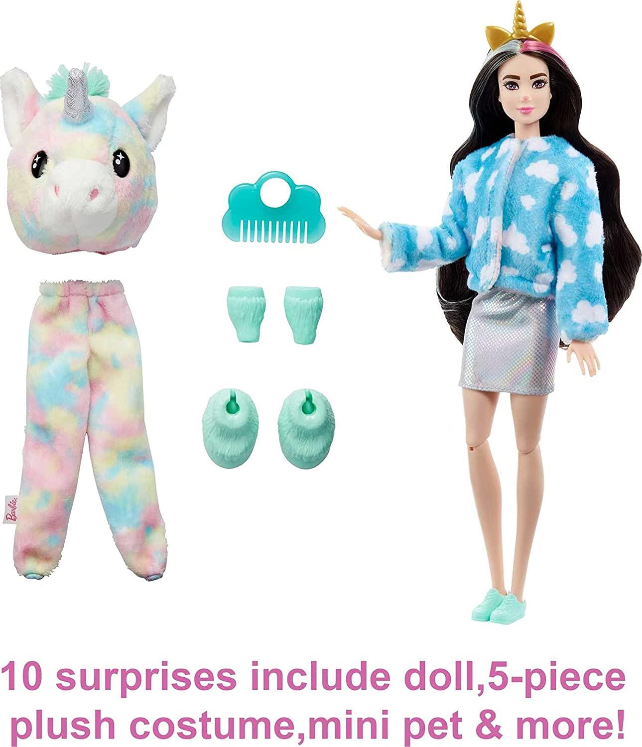 Barbie Cutie Reveal Doll with Unicorn Plush by Barbie - UKBuyZone