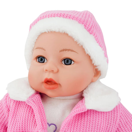 18" Bibi Girl Doll In Pink Coat by BiBi Doll - UKBuyZone