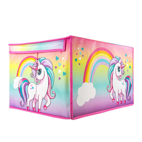 Rainbow Unicorn Storage Box by The Magic Toy Shop - UKBuyZone