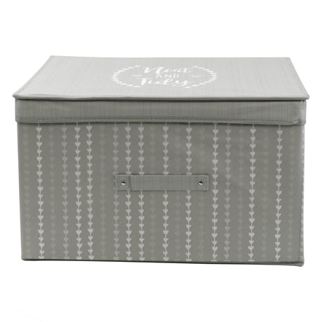 Grey Hearts Large Storage Box by The Magic Toy Shop - UKBuyZone