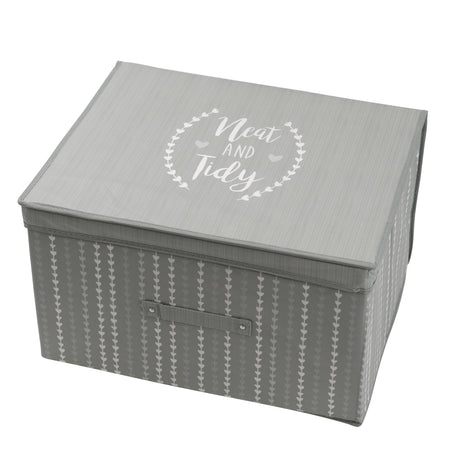 Grey Hearts Large Storage Box by The Magic Toy Shop - UKBuyZone